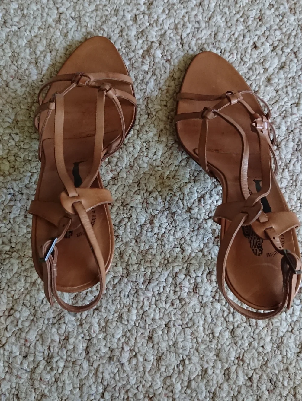 Sigerson Morrison Strappy Brown Leather Sandals Made in Italy size 6